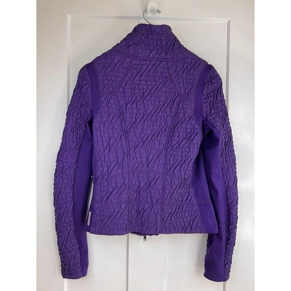 Zella Softshell Jacket Women's S Purple Nylon Waist Length‎ Pockets Mock Neck - Picture 2 of 11